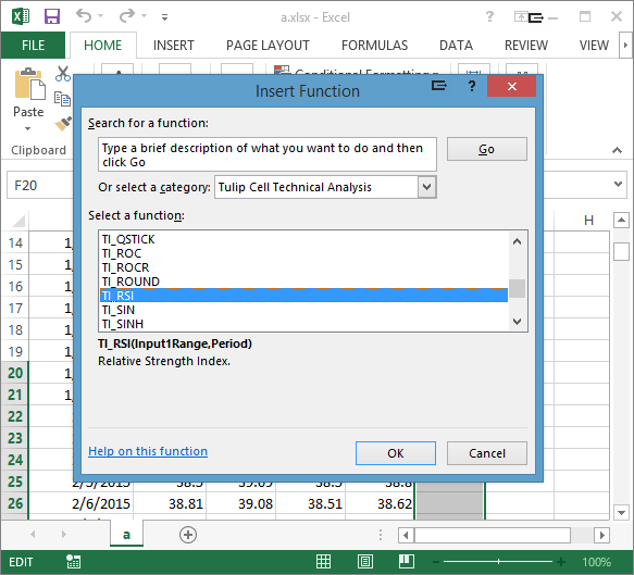Free Technical Analysis with Excel
